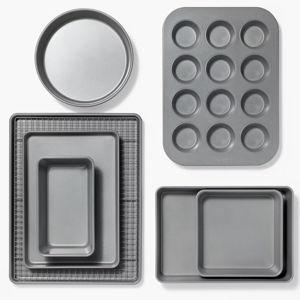 8pc Nonstick Bakeware Set Gray - Figmint™: Figmint Kitchen Baking Set, PTFE-Free, Oven & Dishwasher Safe, 450°F Limit