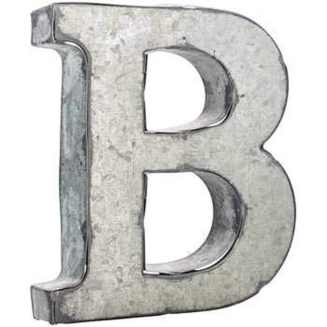 Wisechoice Decorative Alphabet Metal Wall Decor Letter B | Perfect for Home Display -Silver, 3.75 Inch L x 3.3 Inch W