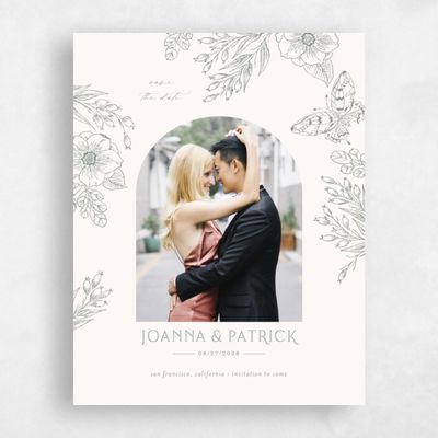 Green Wedding Save the Date - Briallen Photo
