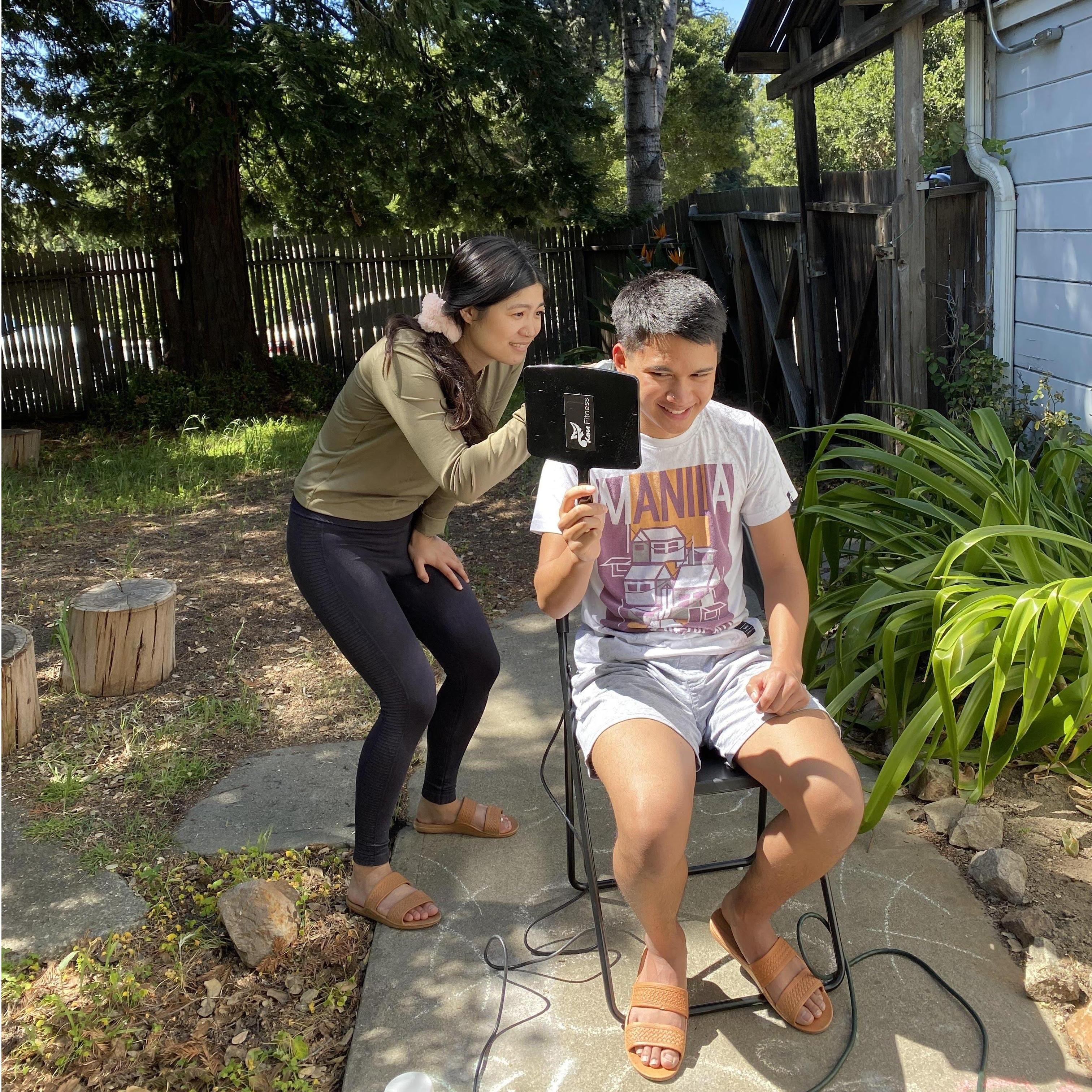 Quarantine, 2020.  Viv couldn't stand my quarantine hair, so she took matters into her own hands.  Since then, she keeps my hair fresh, for both our sakes.