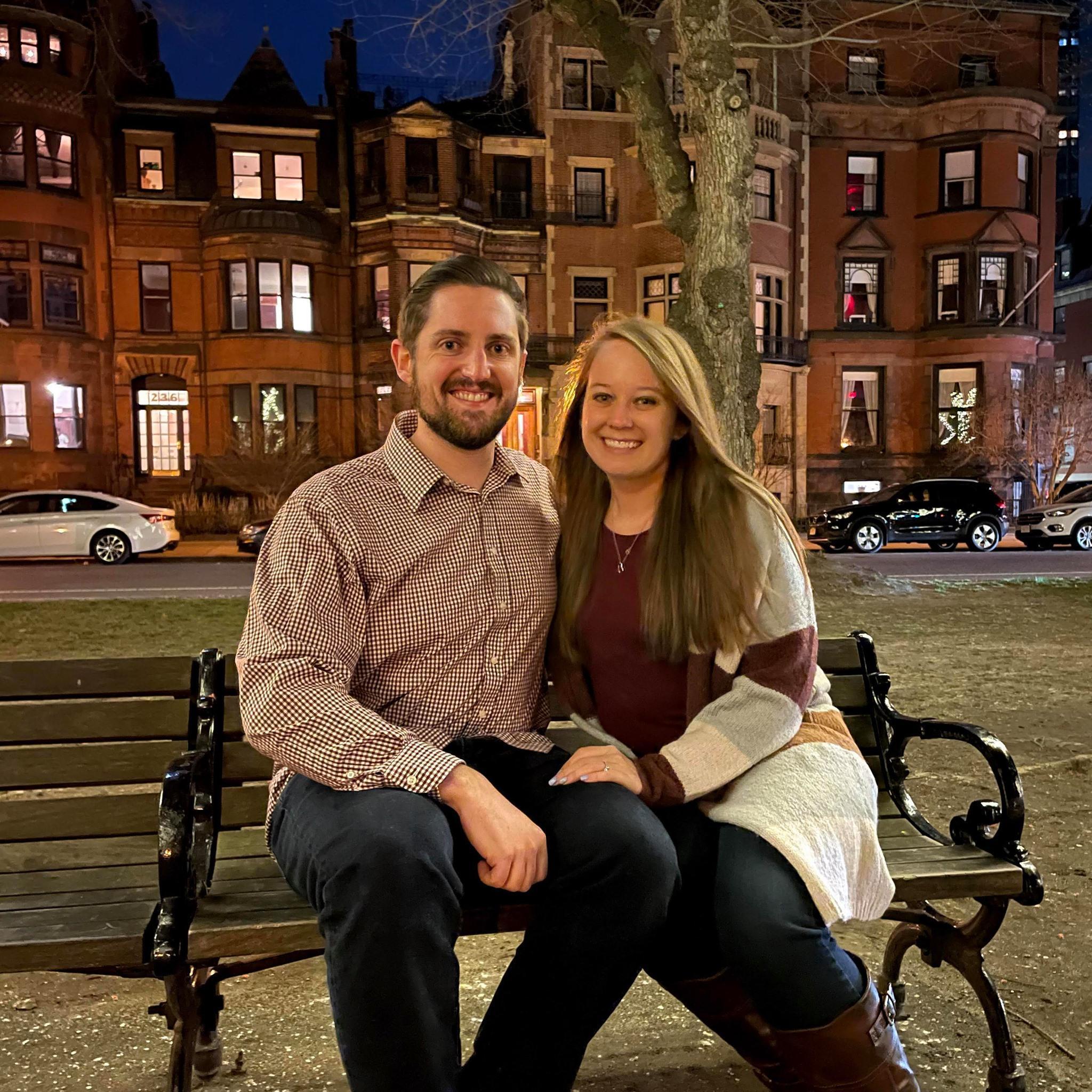 Night we got engaged on Comm Ave
