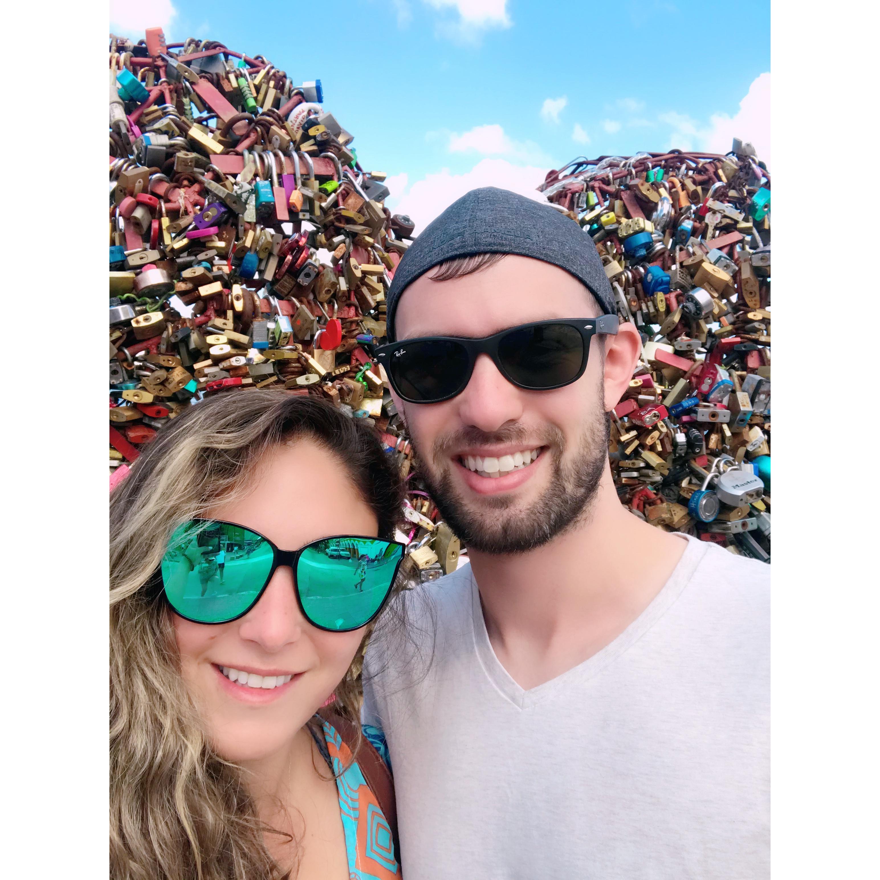 Love Lock Heart Sculpture in Curacao