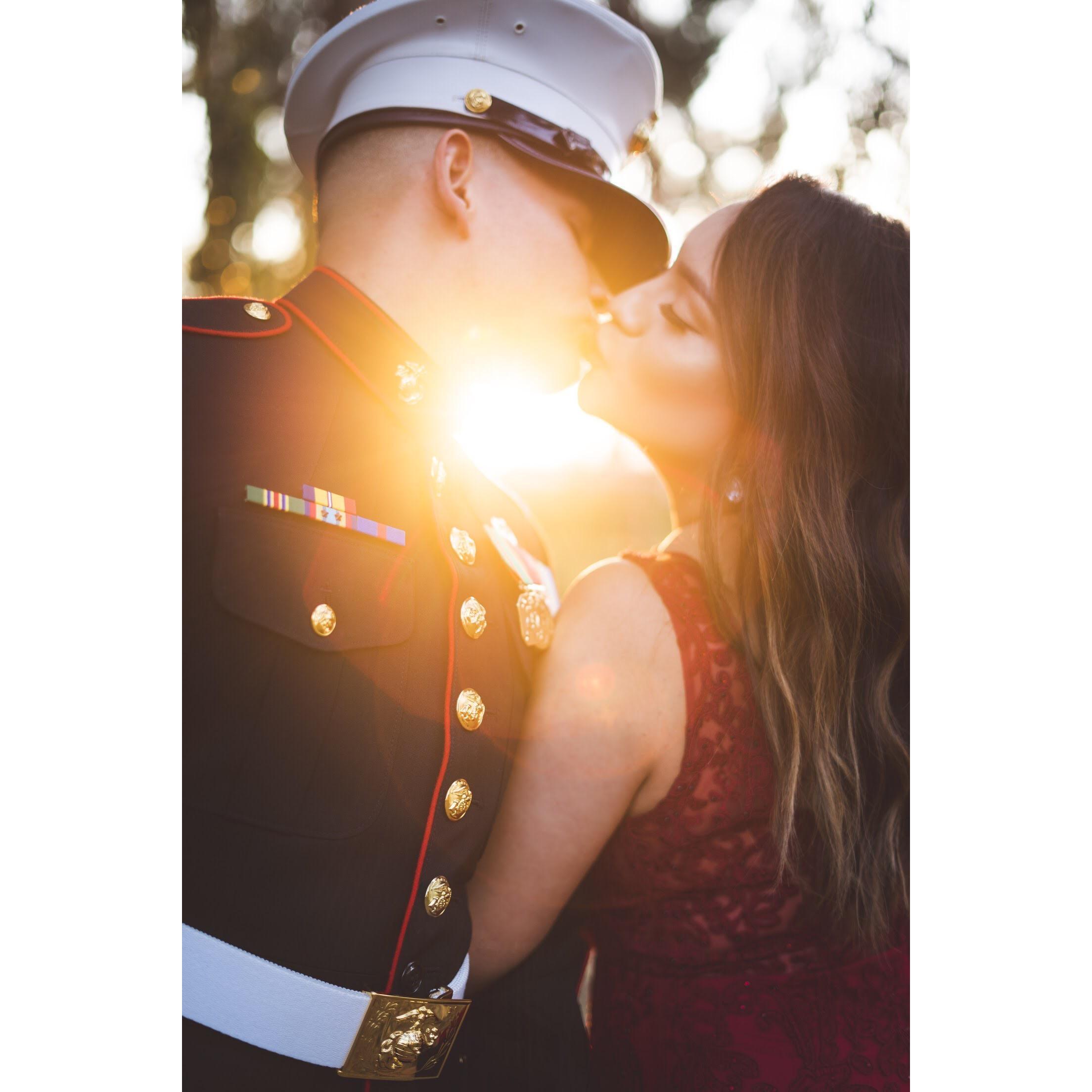 Our first military ball together! My bestie took some great shots of us before the ball.