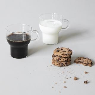 Glass Coffee Mug, Set of 2