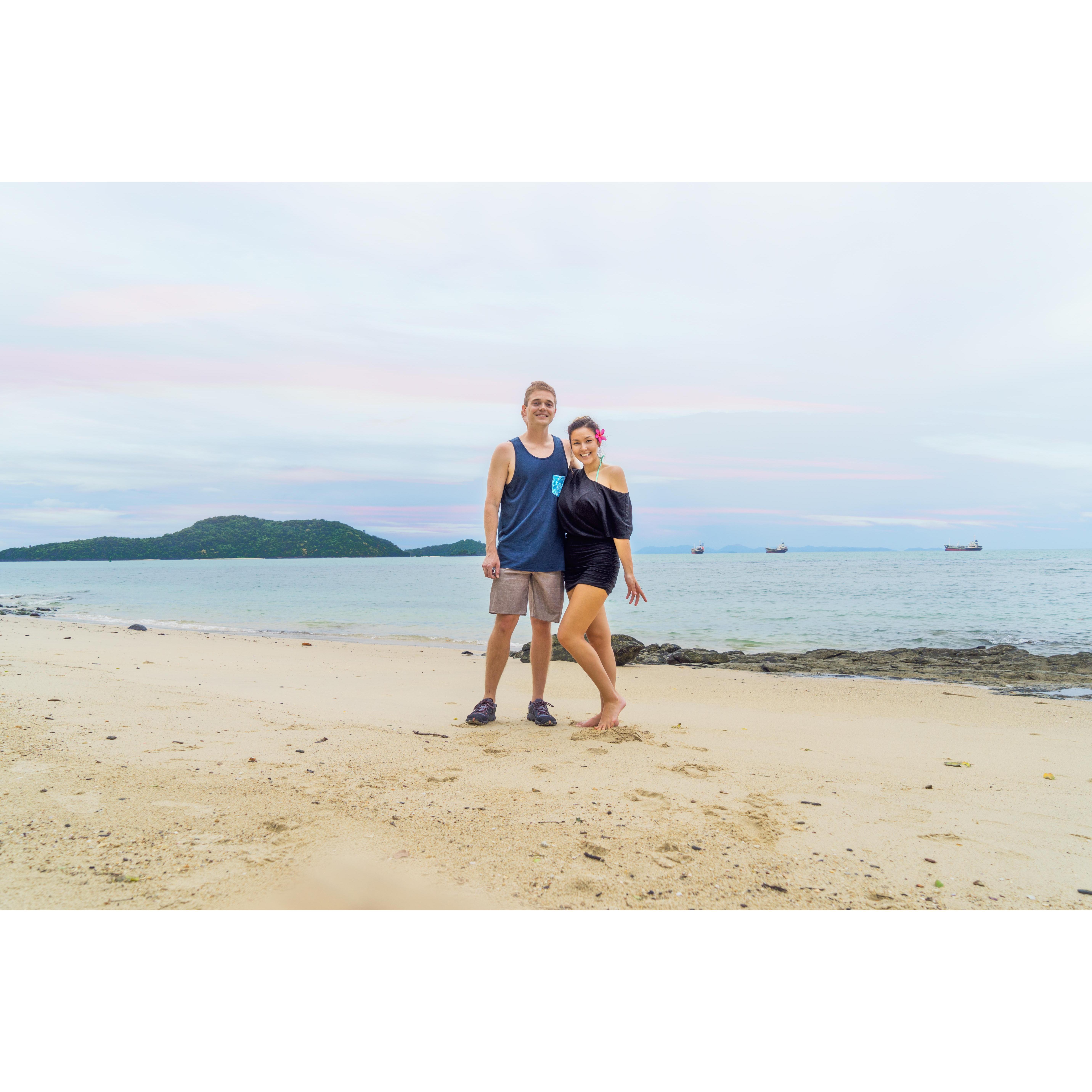 the beach in Thailand where Blake proposed