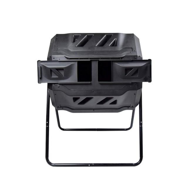 EJWOX Composting Tumbler - Dual Rotating Outdoor Garden Compost Bin, Easy Turn/Enough Height/Heavy Duty Capacity Composter(43 Gallon, Balck)