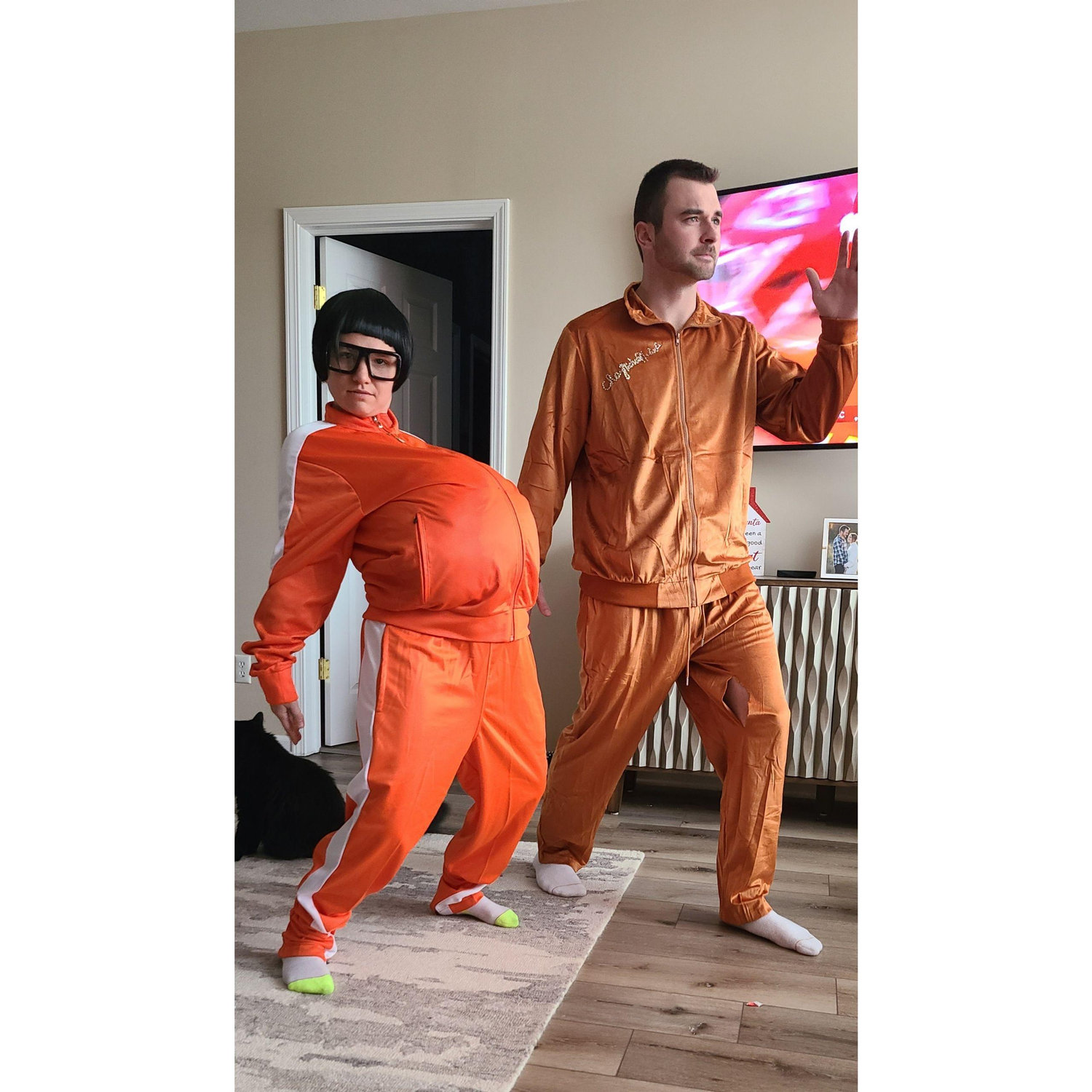 Christmas of 2023, theme was track suites. Jessica was Vector from Despicable Me and Thomas was Chaz Michael Michaels from Blades of Glory.