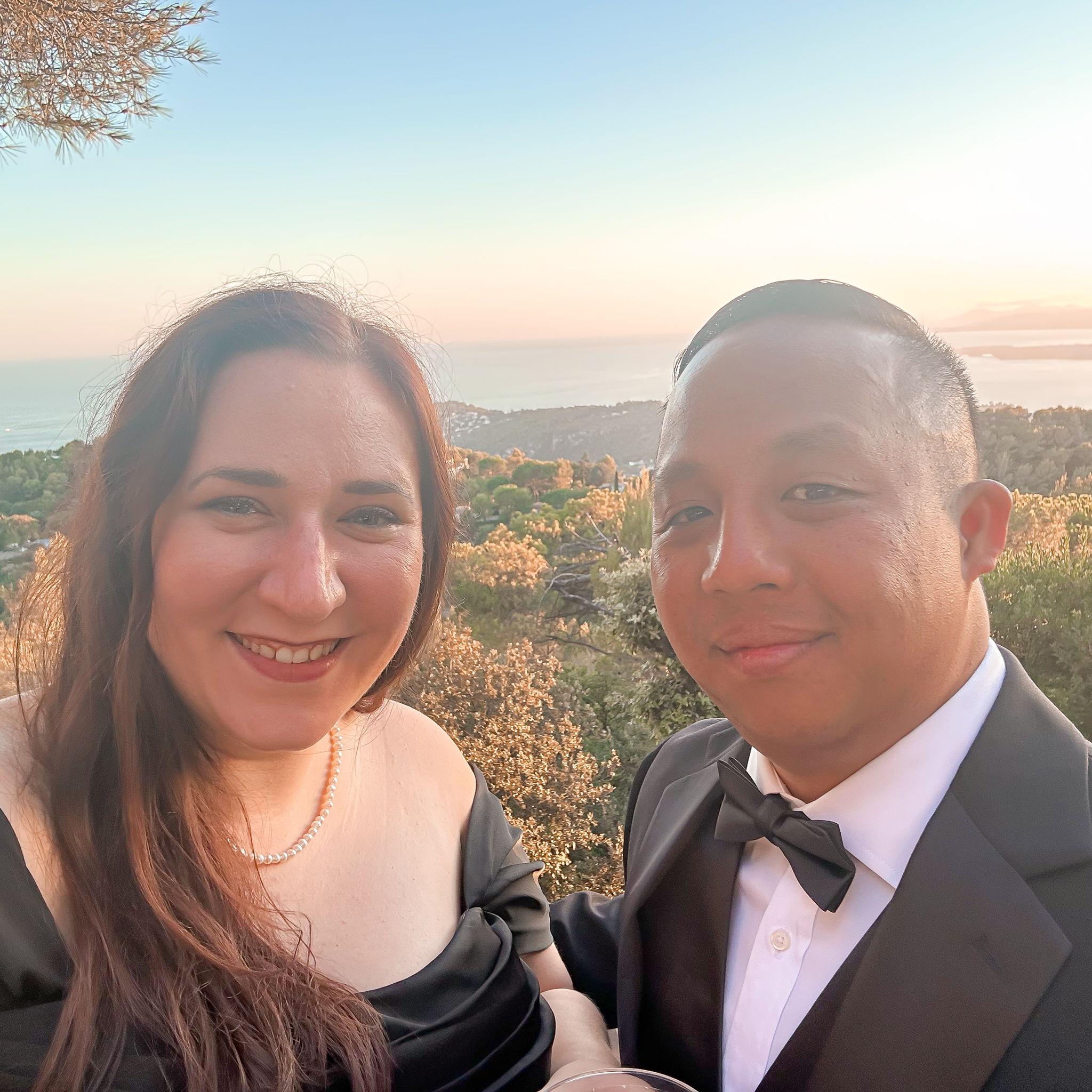 At Brittany and Brendan's beautiful wedding at Domaine du Mont Leuze in Villefranche-sur-Mer, France - September, 2025