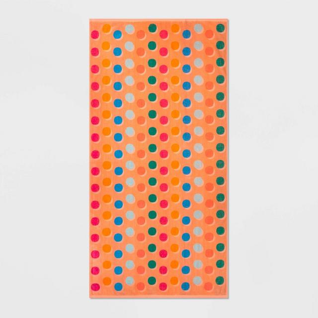 XL Shadow Dot Striped Beach Towel - Sun Squad™