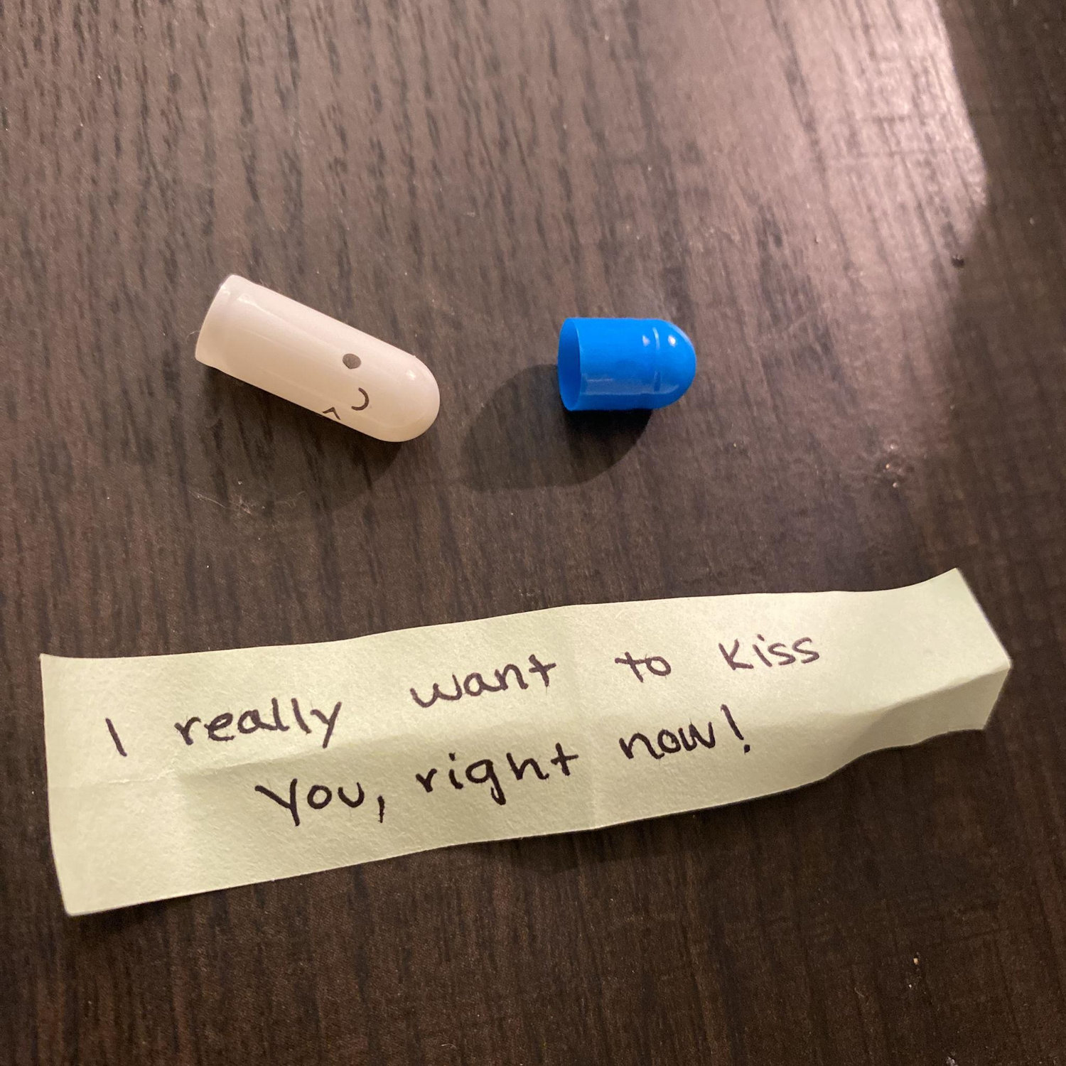 Tyler wrote out little notes for me to open while we were long distance as "happy pills"