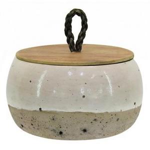 Short Lidded Vase - White - Threshold™