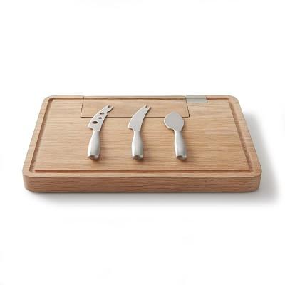 Boska Magnetic Oak Cheese Board with Knives