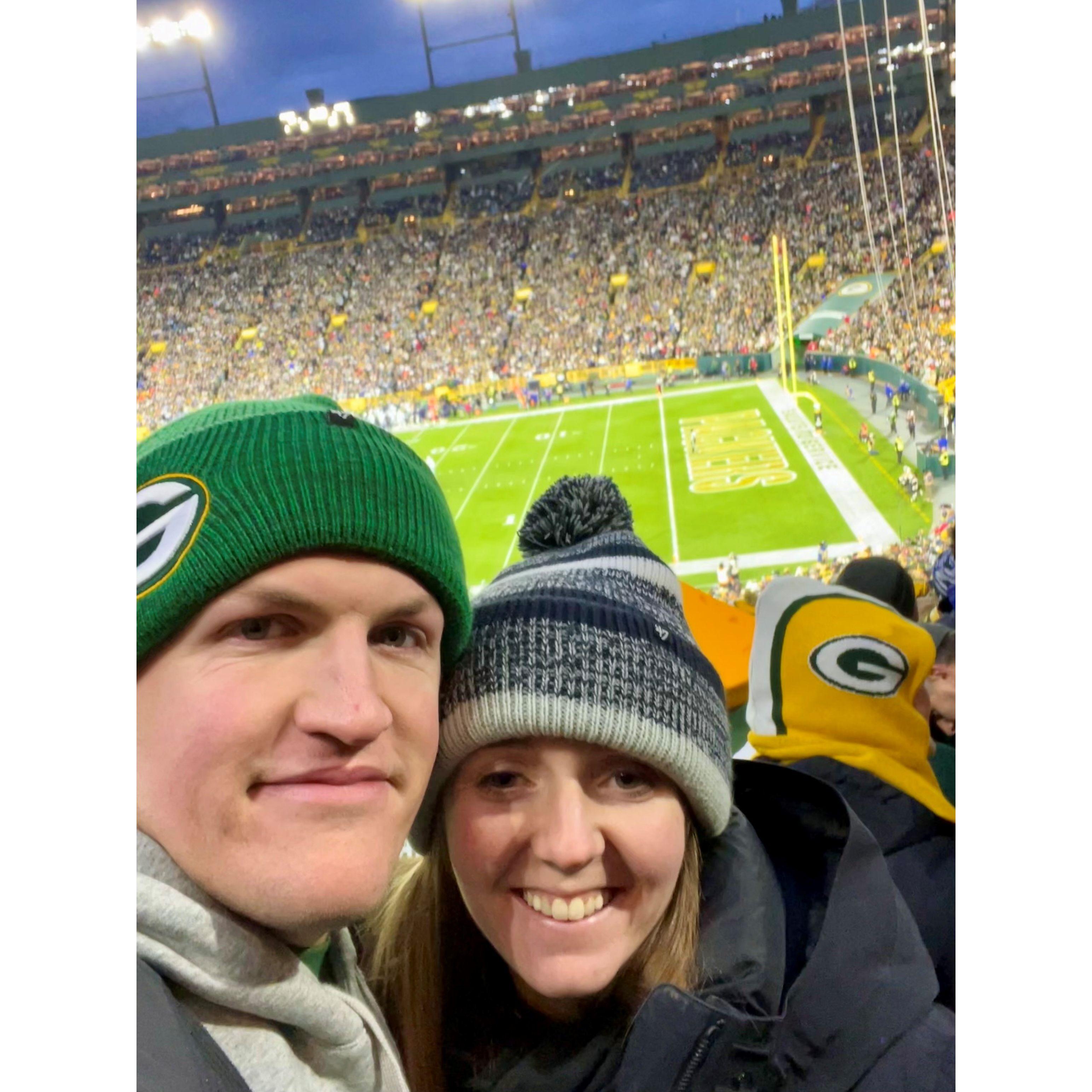 Ashley's first trip to Lambeau!