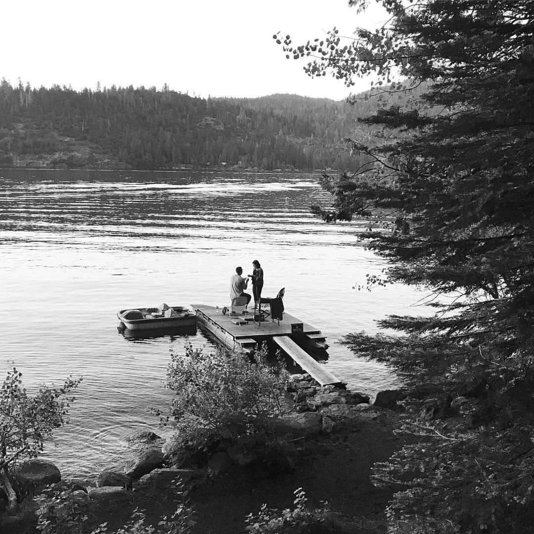 Tyson proposes at Pinecrest Lake