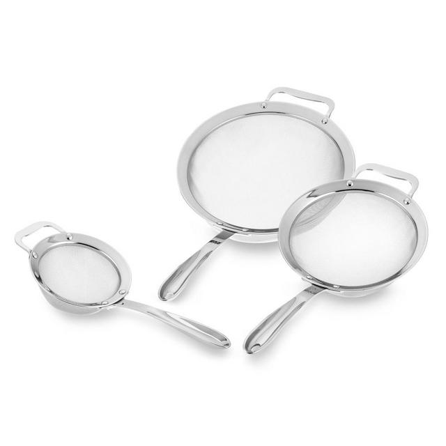All-Clad 3-Piece Stainless-Steel Strainer Set