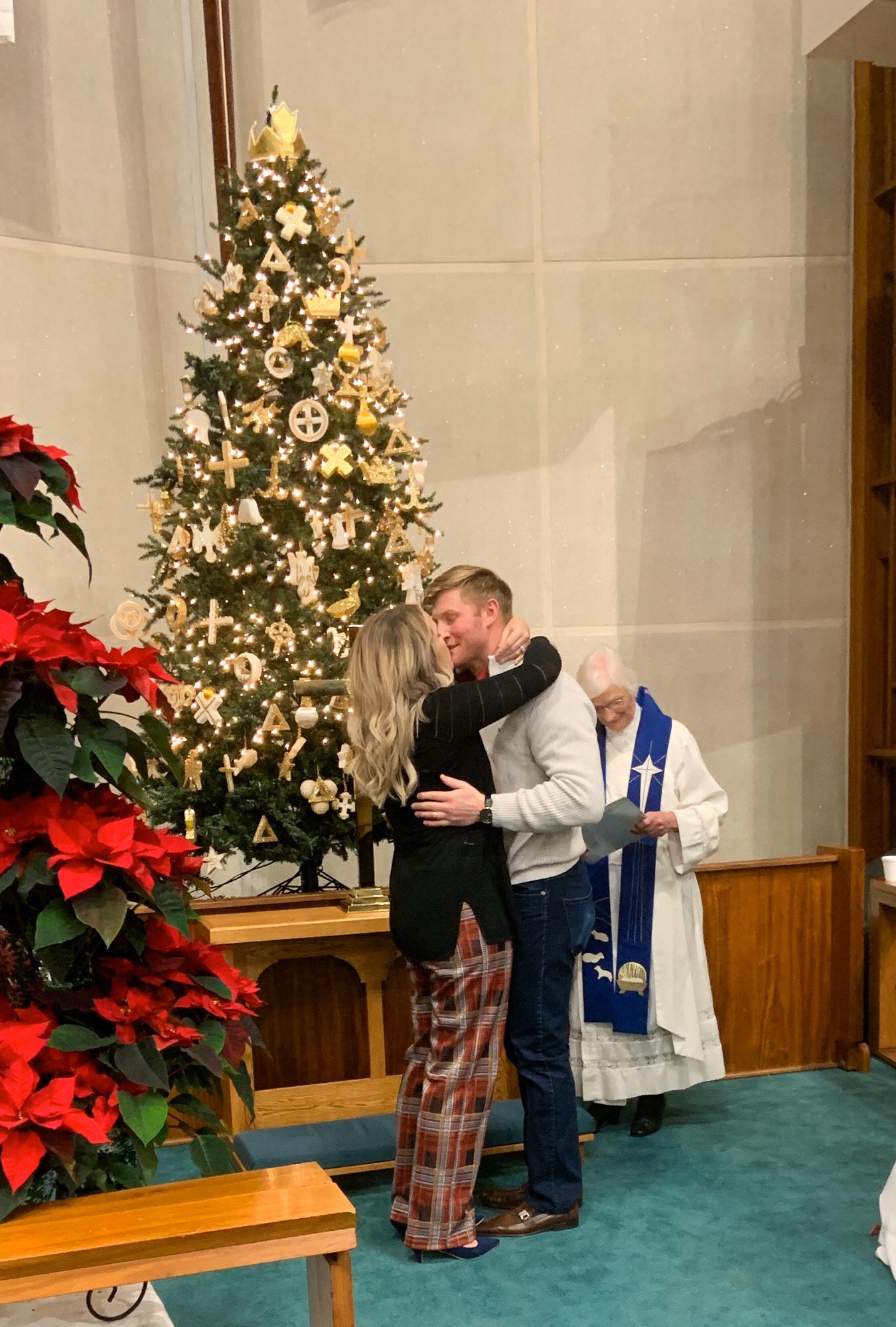 Right after we said, "I do!" (for the first time)