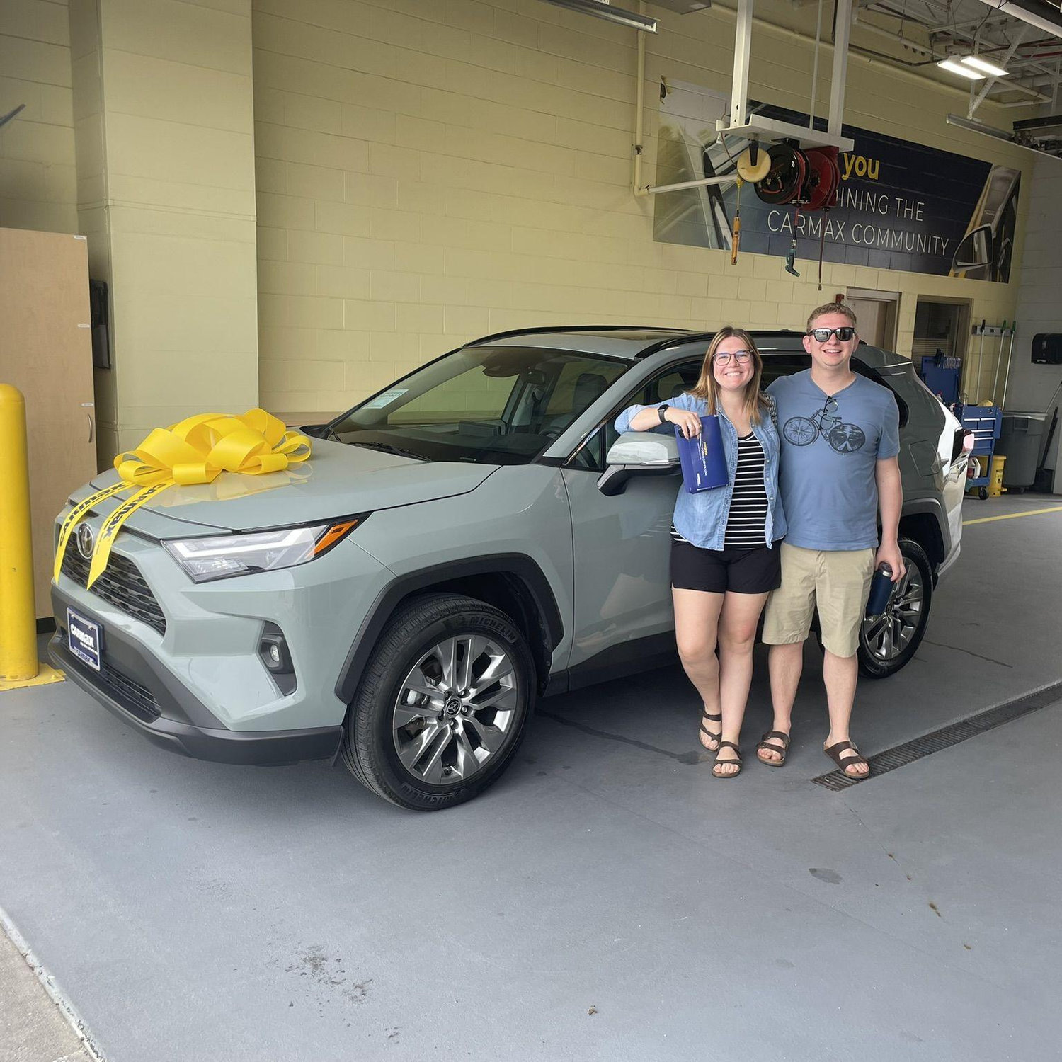 Abby unfortunately had to buy a new car right before we moved up to Minnesota. But at least it's real cute! Brian helped Abby get through the process with the least amount of stress possible.
