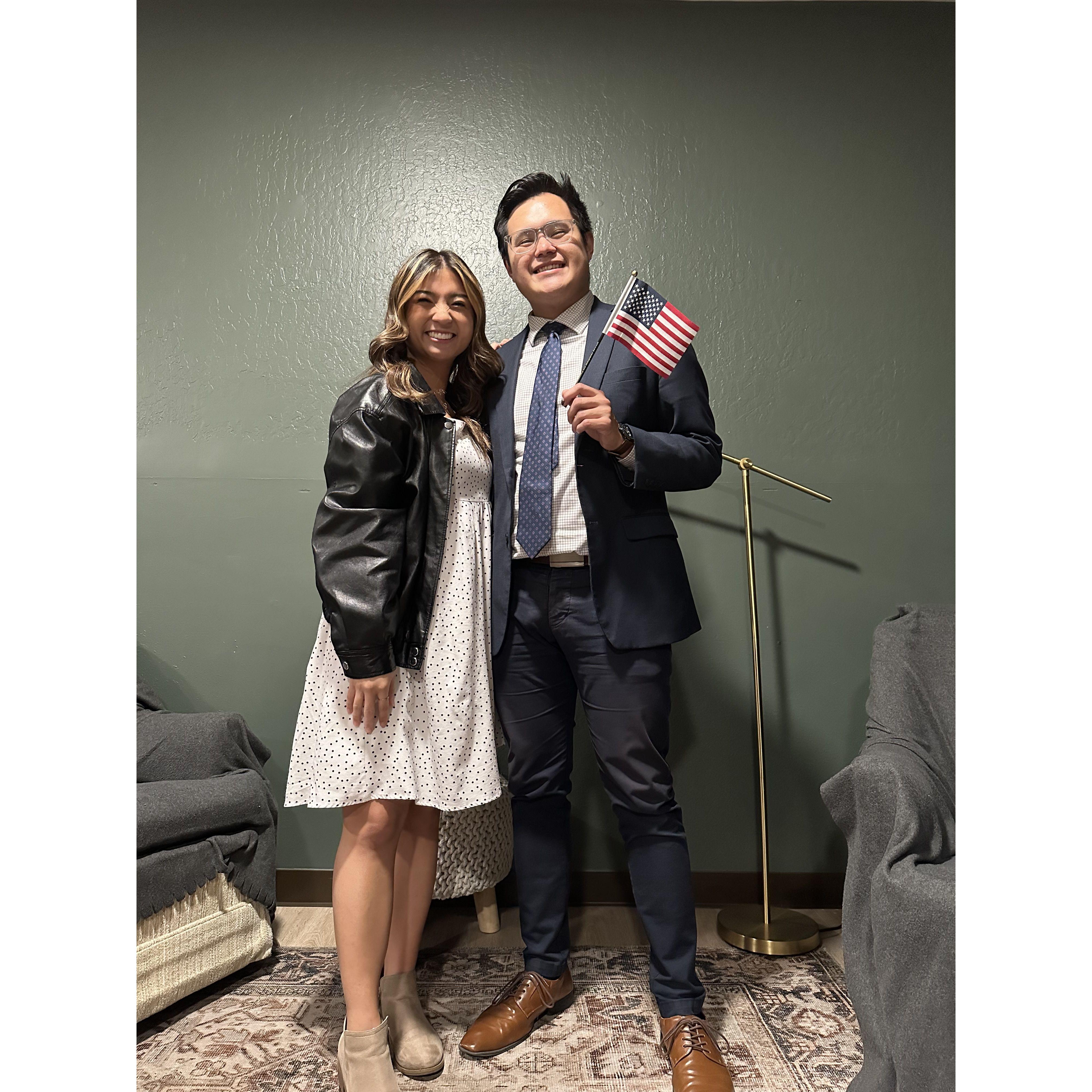 When Juan became an official US citizen!