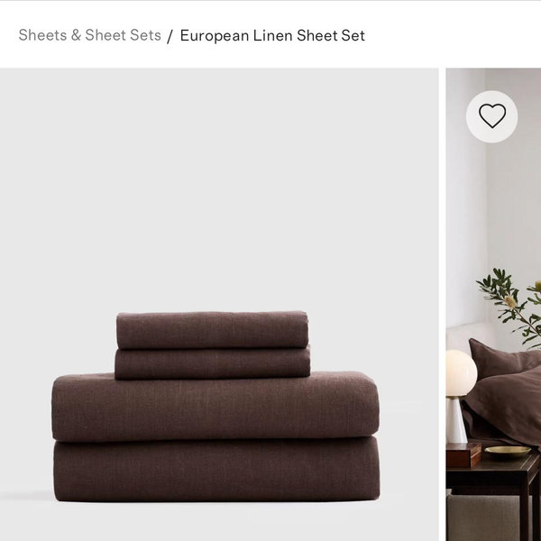 European Linen Sheet Set - Espresso