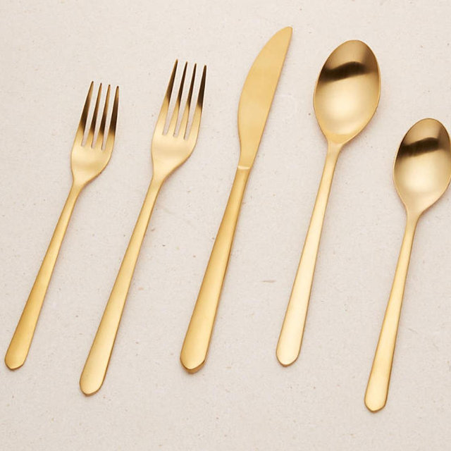 Jasper Satin Gold 20-Piece Flatware Set