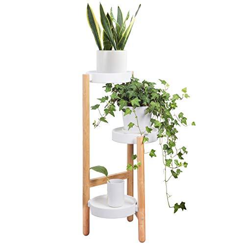 Bamboo Plant Stands Indoor, 3 Tier Tall Corner Plant Stand Holder & Plant Display Rack for Outdoor Garden (3 Tier -1)