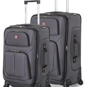 SWISSGEAR 6283 Expandable Spinner Luggage 2pc Set - Dark Gray