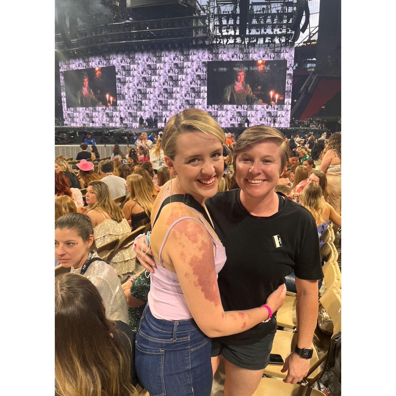 Putting the love in "Lover" at a Taylor Swift concert.