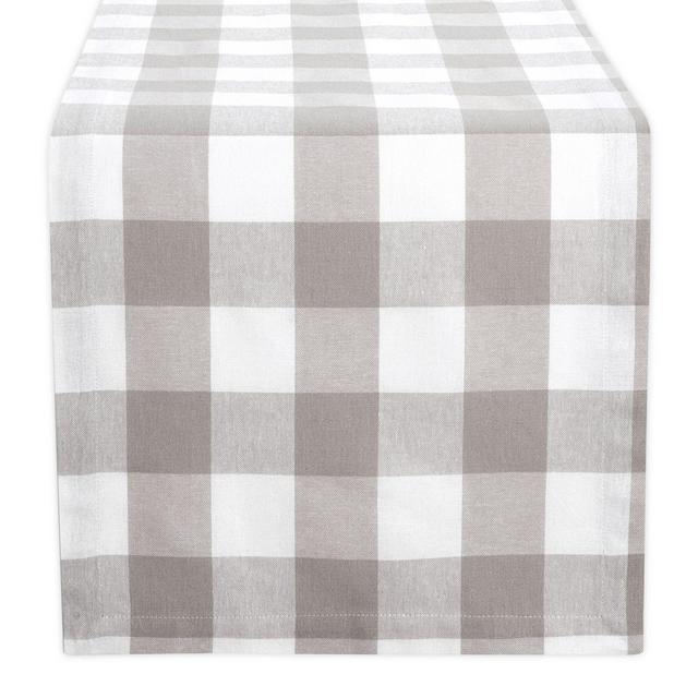 Farmhouse Living Buffalo Check 72-Inch Table Runner in Grey