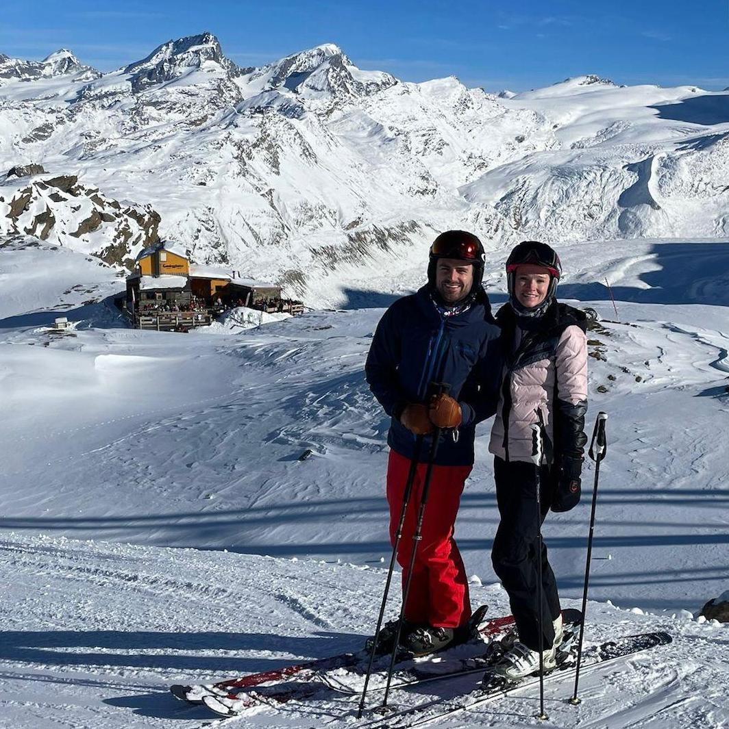 Skiing in Zermatt, Switzerland, December 2021.