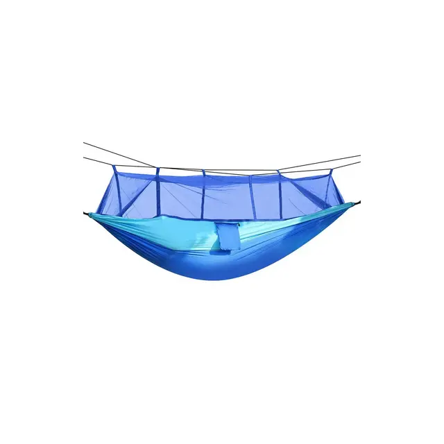 iMountek "600 lbs Load Hammock for 2 with Mosquito Net - Portable Nylon Swing for Camping, Hiking & Outdoor Use"Blue