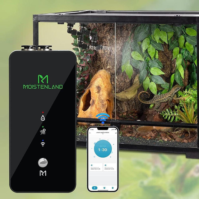 Moistenland WiFi Enabled Reptile Mister for Reptile Terrariums, Reptile Misting System for Snake Ball Python Tortoise Lizard Aquarium
