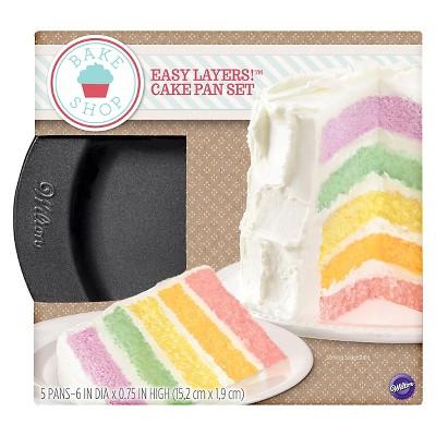 Product description page - Wilton 5 Piece Easy Layer Cake Pan Set