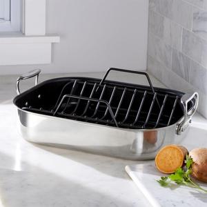 All Clad - All-Clad ® Stainless Steel Nonstick Large Roaster with Rack