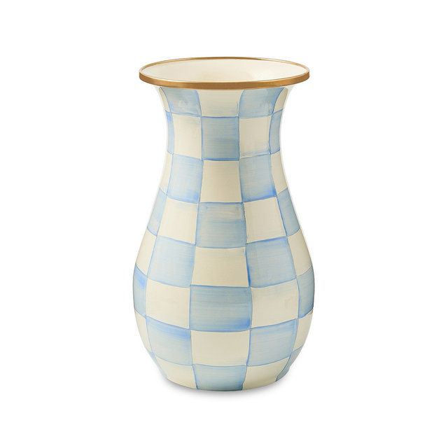 MacKenzie-Childs Sky Check 96 oz. Tall Vase