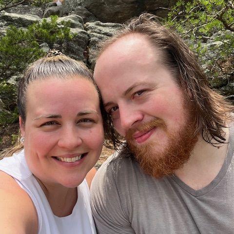 Our first picture and hike together :)