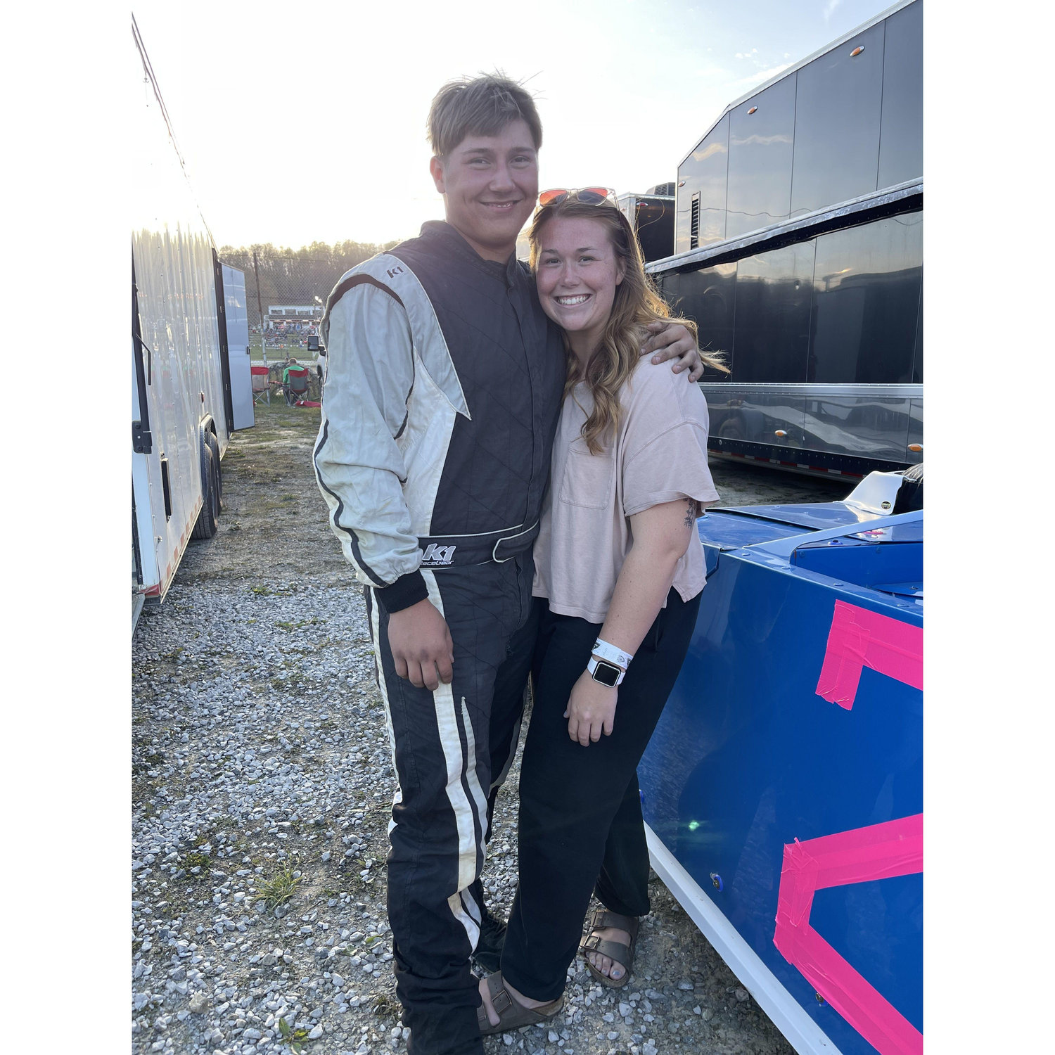 Hannah had never been to a dirt track race before. Little did she know, she would spend every weekend during the summer watching Blake race!