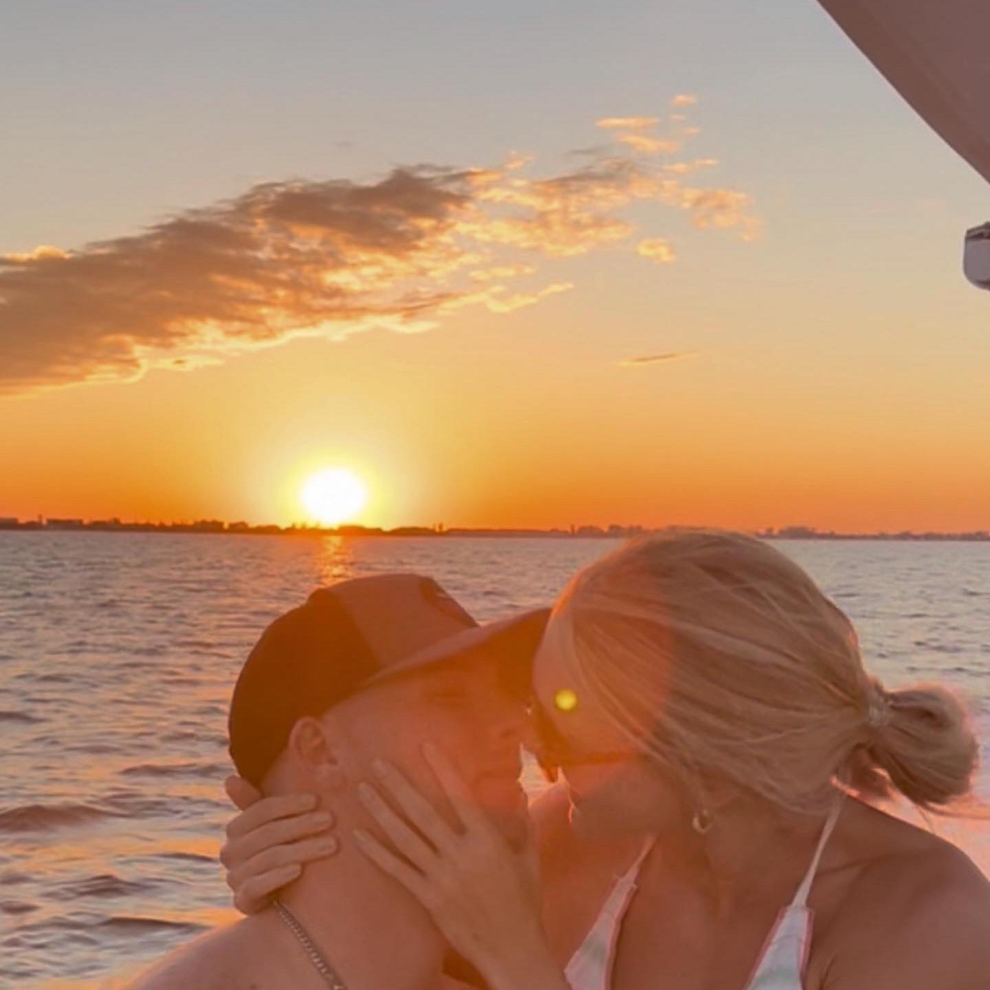 Sunset on the boat