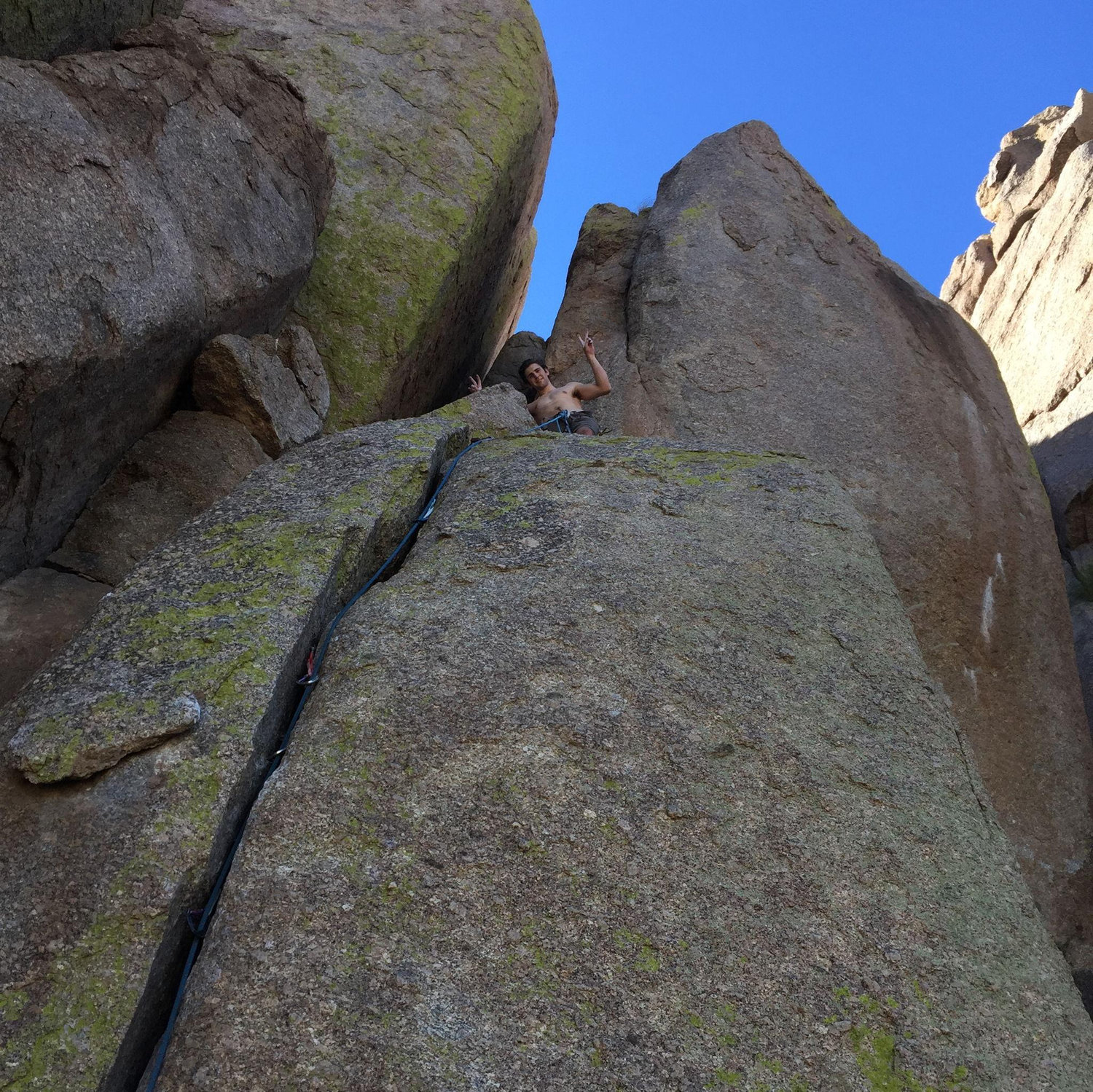 CJ climbing in AZ