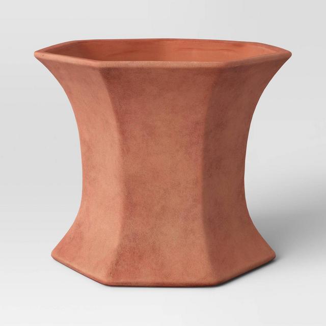 10.25" Ceramic Outdoor Planter Terracotta - Opalhouse™ designed with Jungalow™