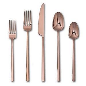 Artisanal Kitchen Supply® Edge Mirror 20-Piece Flatware Set in Copper
