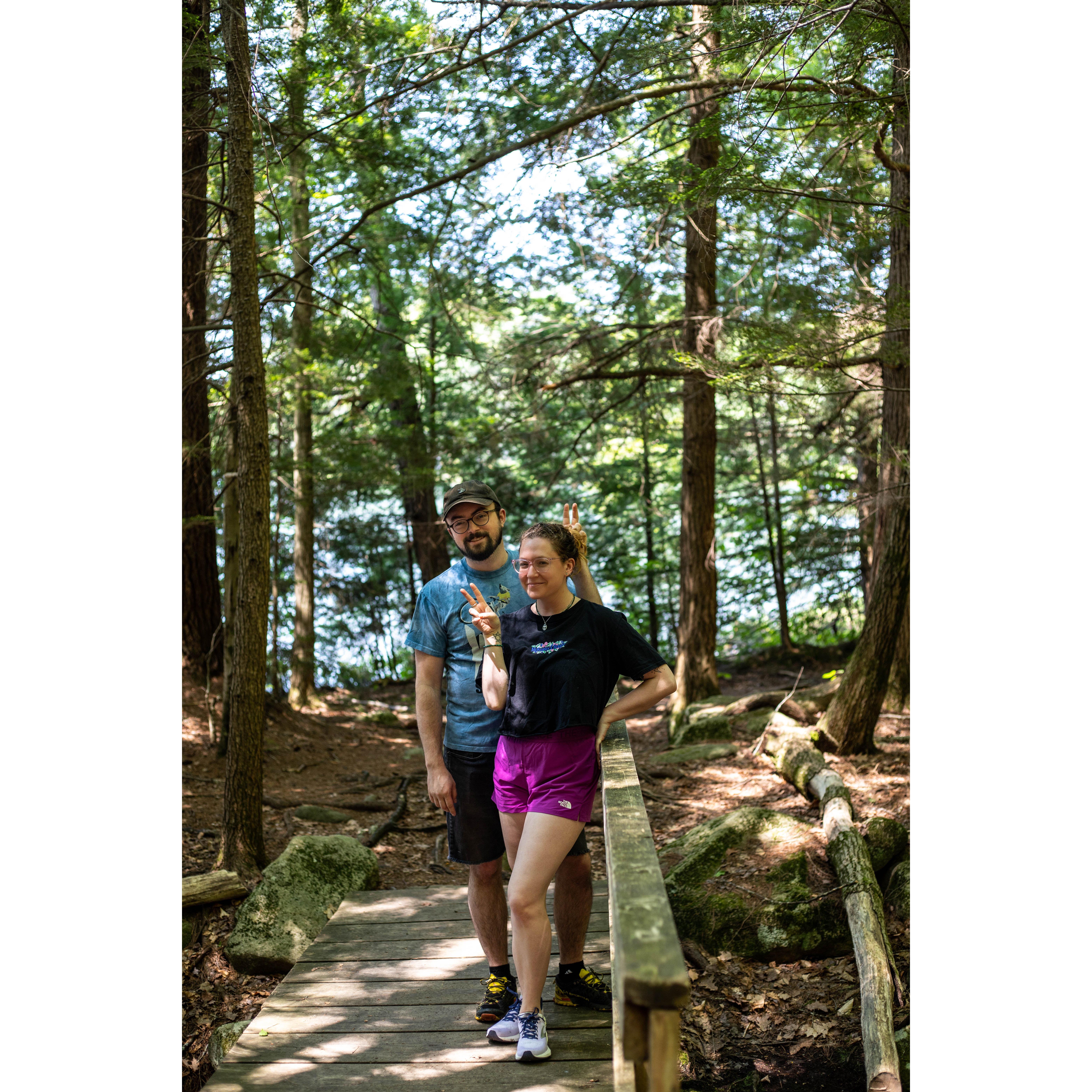 Sarah's sister Katherine took this pic on a hike at Goose Pond :)