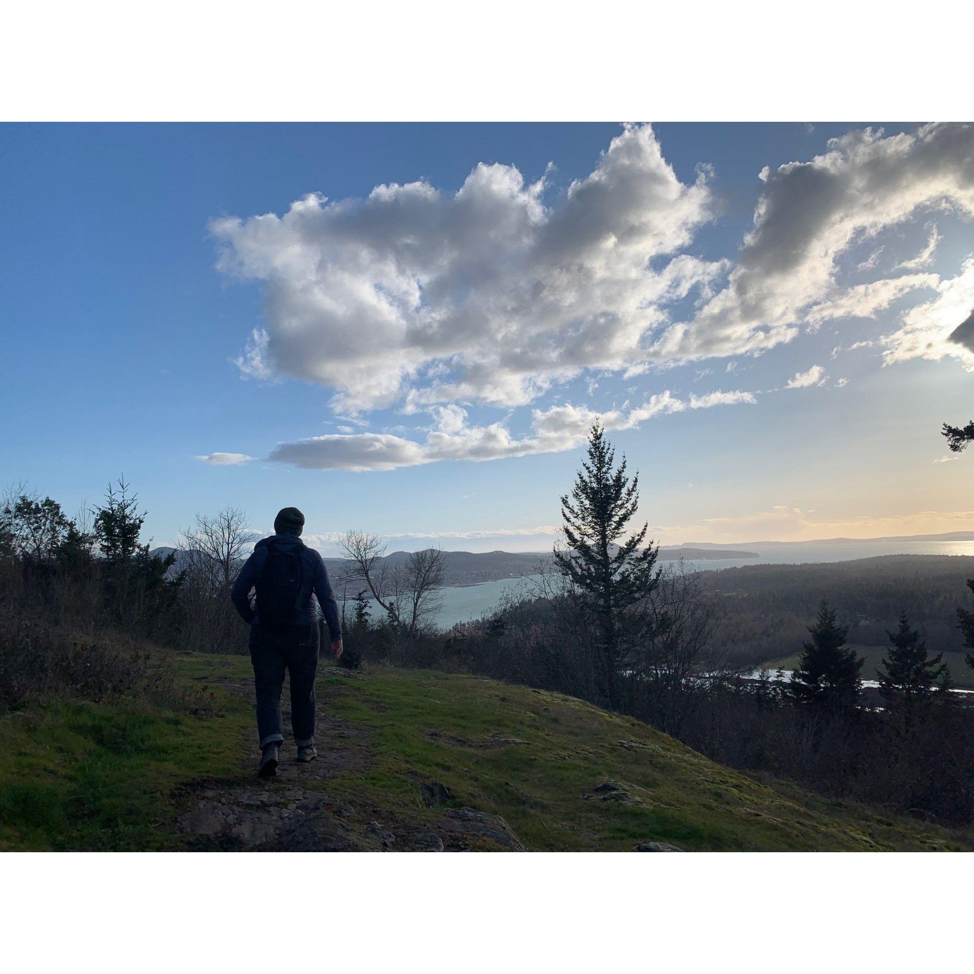 Hiking on Guemes.  Beautiful views!