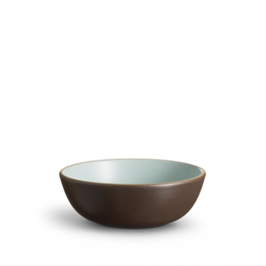 Cereal Bowl in Aqua Chocolate Brown