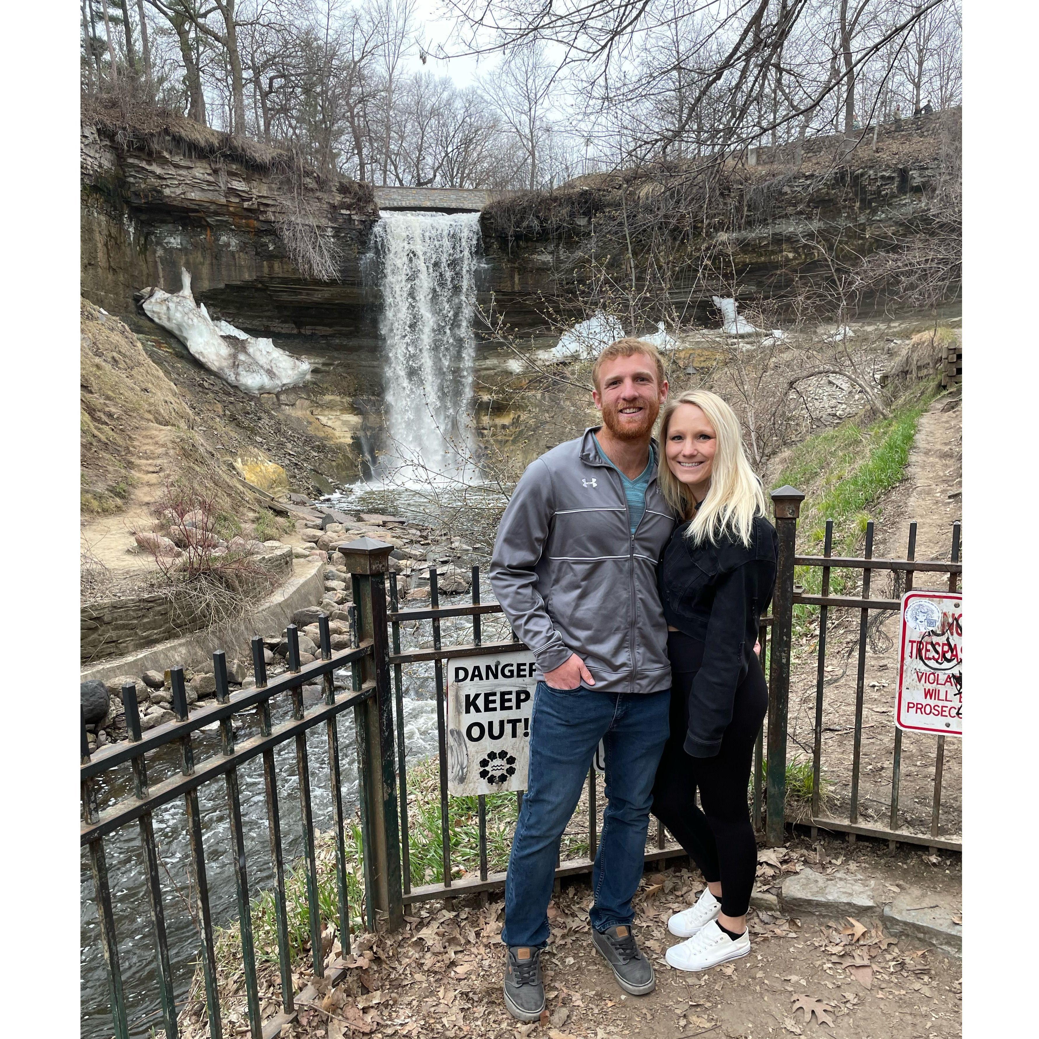 Sean's first trip to Minnesota (Minnehaha Falls)