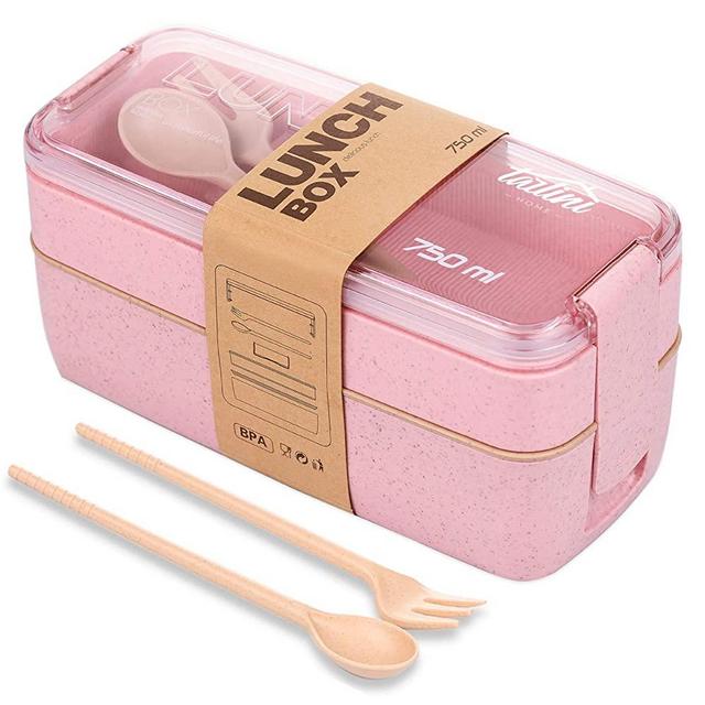 TARLINI Kids Bento Box | Leakproof Lunch Containers | Cute Lunch Boxes for Kids With Utensils, Chopsticks & Dividers | Bento Boxes for Adults, Dishwasher & Microwave Safe Japanese Bento