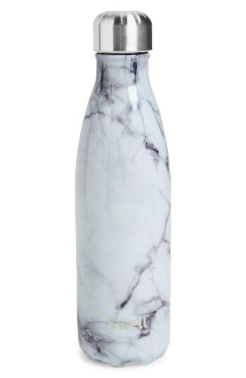 'White Marble' Insulated Stainless Steel Water Bottle