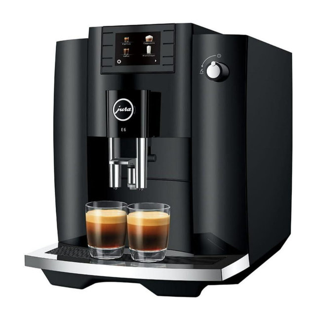 Jura 15622 E6 2.8-Inch Color Display Automatic Espresso Machine with Easy Cappuccino Function (Piano Black, Renewed)