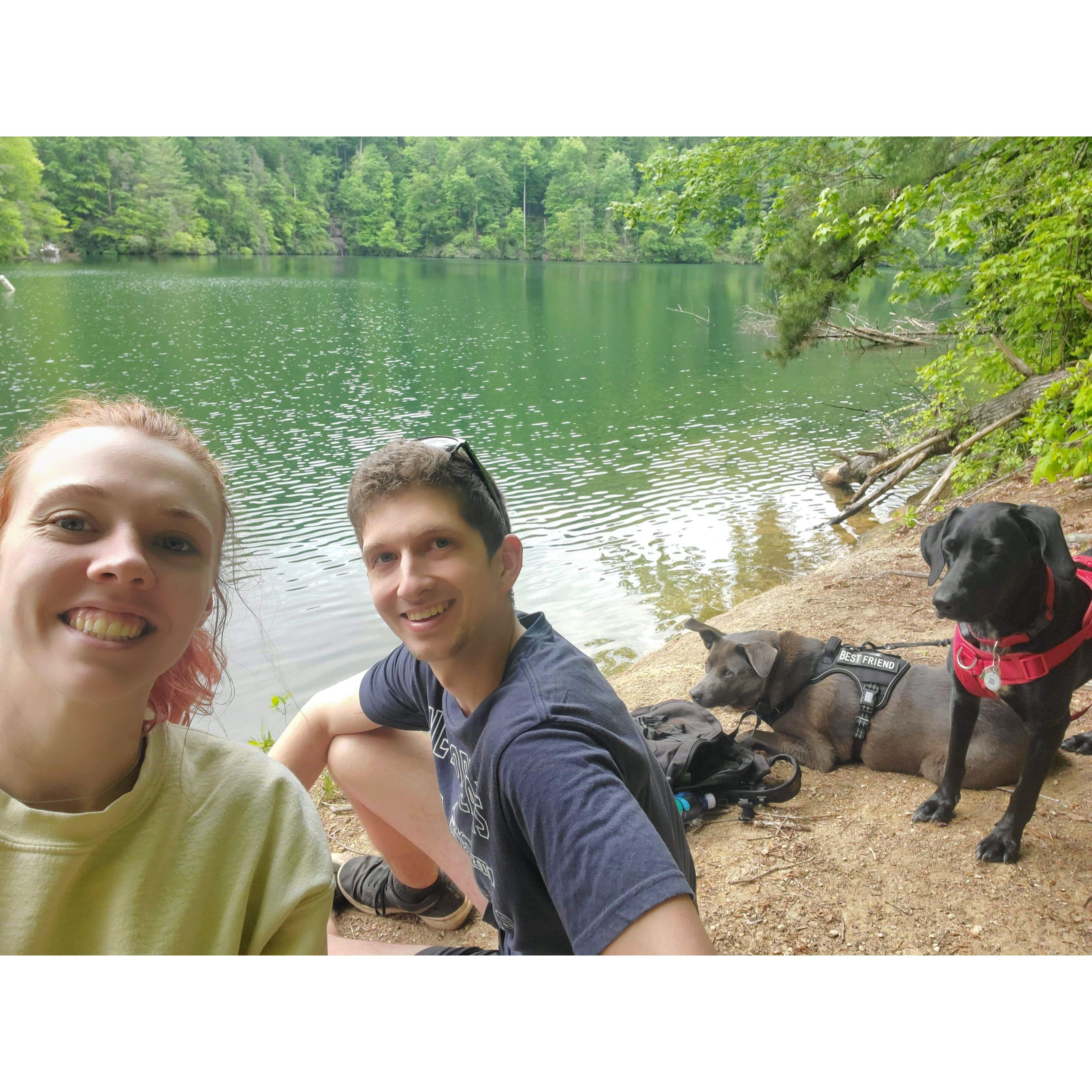 A hike down to the other side of Lake Jocassee