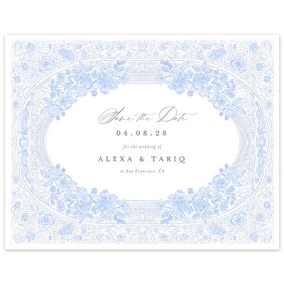 Blue Wedding Digital Save the Date - Siena Landscape