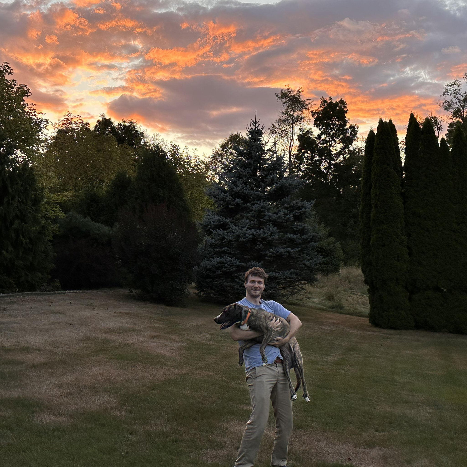 Playing in the yard